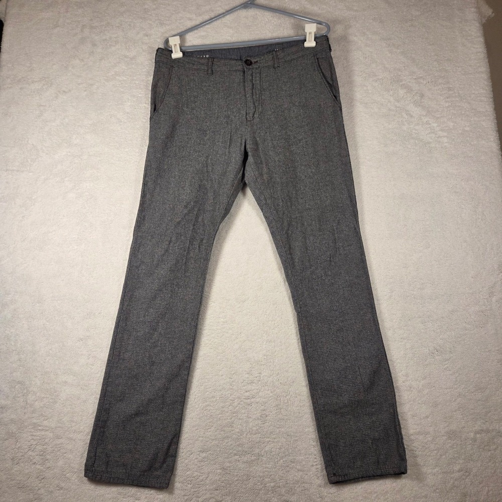 Bullhead Denim Co Mens Skinny Fit Pants Charcoal Textured Size 32x32